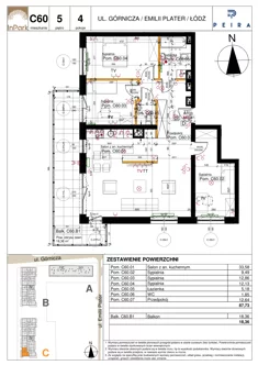 Mieszkanie, 87,73 m², 4 pokoje, piętro 5, oferta nr 170_C60