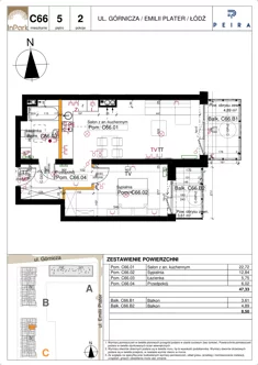 Mieszkanie, 47,33 m², 2 pokoje, piętro 5, oferta nr 176_C66