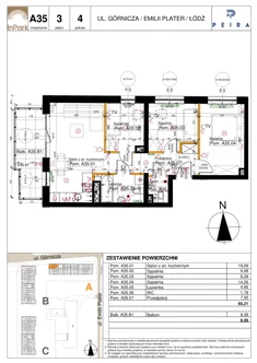 Mieszkanie, 60,21 m², 4 pokoje, piętro 3, oferta nr 35_A35