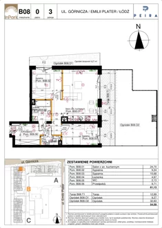 Mieszkanie, 61,13 m², 3 pokoje, parter, oferta nr 48_B08