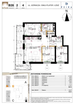 Mieszkanie, 68,15 m², 4 pokoje, piętro 2, oferta nr 68_B28