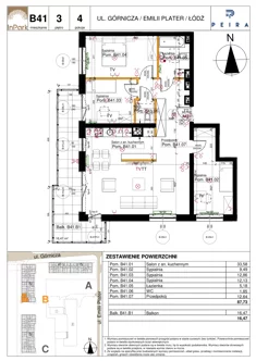 Mieszkanie, 87,73 m², 4 pokoje, piętro 3, oferta nr 81_B41