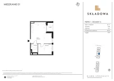Mieszkanie, 39,65 m², 2 pokoje, piętro 1, oferta nr A1