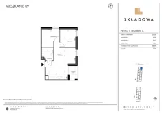 Mieszkanie, 48,89 m², 3 pokoje, piętro 1, oferta nr A9