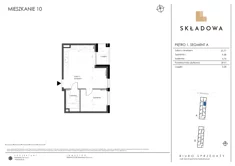Mieszkanie, 39,91 m², 2 pokoje, piętro 1, oferta nr A10