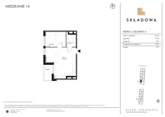 Mieszkanie, 39,55 m², 2 pokoje, piętro 2, oferta nr A14