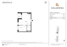 Mieszkanie, 39,73 m², 2 pokoje, piętro 3, oferta nr A24