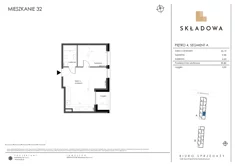 Mieszkanie, 39,80 m², 2 pokoje, piętro 4, oferta nr A32