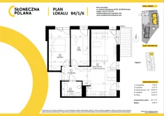 Mieszkanie, 64,17 m², 3 pokoje, piętro 1, oferta nr B4/1/6