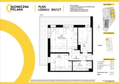 Mieszkanie, 51,82 m², 3 pokoje, piętro 1, oferta nr B4/1/7