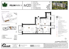 Mieszkanie, 62,14 m², 3 pokoje, piętro 1, oferta nr B1_M20/I