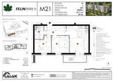 Mieszkanie, 53,12 m², 3 pokoje, piętro 1, oferta nr B1_M21/I