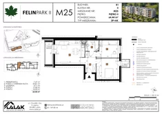 Mieszkanie, 64,41 m², 3 pokoje, piętro 2, oferta nr B1_M25/I