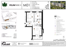 Mieszkanie, 55,33 m², 3 pokoje, parter, oferta nr B1_M1/P