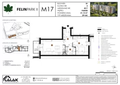 Mieszkanie, 51,13 m², 2 pokoje, parter, oferta nr B1_M17/P