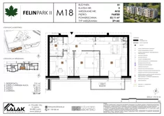 Mieszkanie, 53,12 m², 3 pokoje, parter, oferta nr B1_M18/P