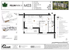 Mieszkanie, 40,78 m², 2 pokoje, parter, oferta nr B1_M3/P