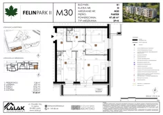 Mieszkanie, 47,68 m², 3 pokoje, parter, oferta nr B1_M30/P