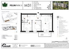 Mieszkanie, 48,55 m², 3 pokoje, parter, oferta nr B1_M31/P