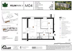 Mieszkanie, 45,03 m², 2 pokoje, parter, oferta nr B1_M4/P