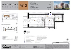 Mieszkanie, 33,70 m², 2 pokoje, piętro 2, oferta nr B1-12