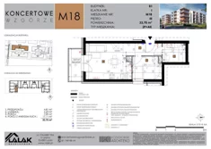 Mieszkanie, 33,70 m², 2 pokoje, piętro 3, oferta nr B1-18