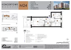 Mieszkanie, 50,99 m², 3 pokoje, parter, oferta nr B1-24