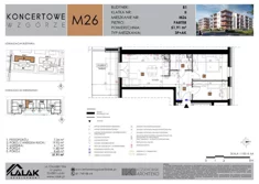 Mieszkanie, 51,91 m², 3 pokoje, parter, oferta nr B1-26