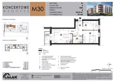 Mieszkanie, 54,93 m², 3 pokoje, piętro 2, oferta nr B1-30