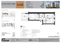 Mieszkanie, 45,27 m², 3 pokoje, parter, oferta nr B1-48