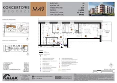 Mieszkanie, 62,39 m², 4 pokoje, parter, oferta nr B1-49