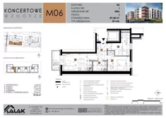 Mieszkanie, 49,68 m², 3 pokoje, piętro 1, oferta nr B2-6