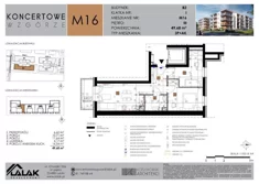 Mieszkanie, 49,68 m², 3 pokoje, piętro 3, oferta nr B2-16