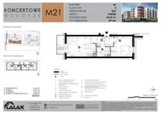 Mieszkanie, 43,54 m², 2 pokoje, parter, oferta nr B2-21