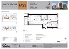 Mieszkanie, 51,29 m², 3 pokoje, parter, oferta nr B2-23