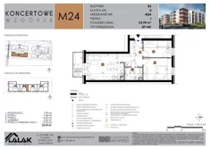 Mieszkanie, 53,94 m², 3 pokoje, piętro 1, oferta nr B2-24