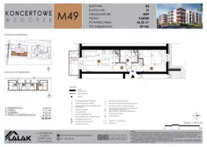 Mieszkanie, 36,32 m², 2 pokoje, parter, oferta nr B2-49