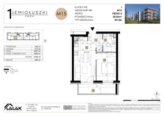 Mieszkanie, 34,06 m², 2 pokoje, piętro 2, oferta nr A1_M15