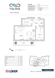 Mieszkanie, 45,29 m², 2 pokoje, piętro 1, oferta nr 9_4