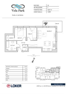 Mieszkanie, 56,97 m², 3 pokoje, piętro 1, oferta nr 10_1