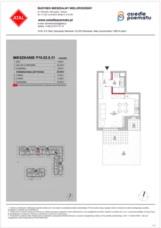 Mieszkanie, 28,95 m², 1 pokój, parter, oferta nr P10.02.0.31