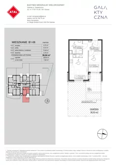 Mieszkanie, 36,04 m², 2 pokoje, parter, oferta nr B1-06