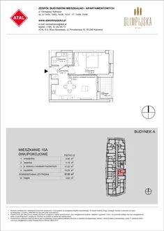 Mieszkanie, 37,52 m², 2 pokoje, piętro 2, oferta nr A-02-15A