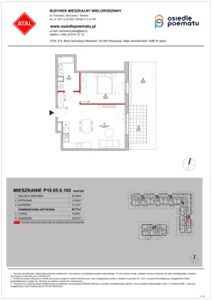 Mieszkanie, 49,77 m², 2 pokoje, parter, oferta nr P10.05.0.102