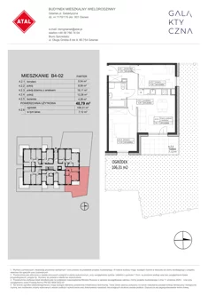 Mieszkanie, 48,79 m², 3 pokoje, parter, oferta nr B4-02