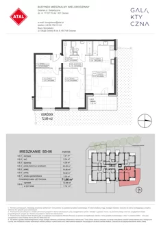 Mieszkanie, 71,66 m², 3 pokoje, parter, oferta nr B5-06