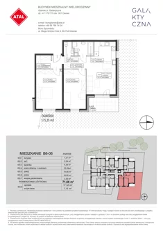 Mieszkanie, 71,66 m², 3 pokoje, parter, oferta nr B6-06