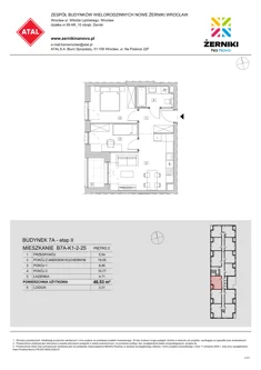 Mieszkanie, 48,53 m², 3 pokoje, piętro 2, oferta nr B7A-K1-2-25