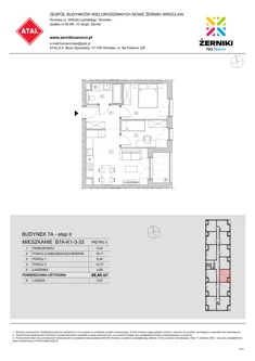 Mieszkanie, 48,44 m², 3 pokoje, piętro 3, oferta nr B7A-K1-3-33