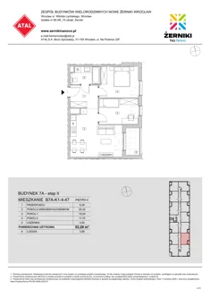 Mieszkanie, 53,29 m², 3 pokoje, piętro 4, oferta nr B7A-K1-4-47